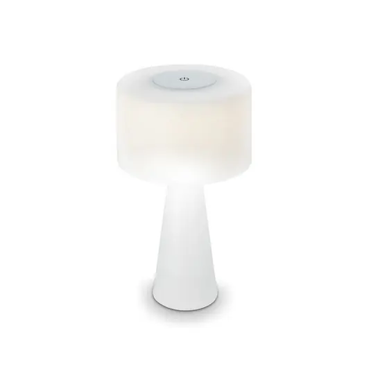 Lampada LED da tavolo Halo, a batteria, bianca Professionale