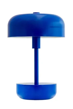 Lampada da tavolo LED Dyberg Larsen Haipot a batteria ricaricabile blu Vendita Finale