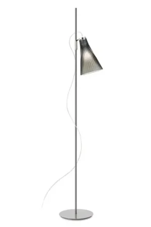 Kartell K-Lux, lampada da terra a 1 luce, grigio/smoky Offerta Speciale