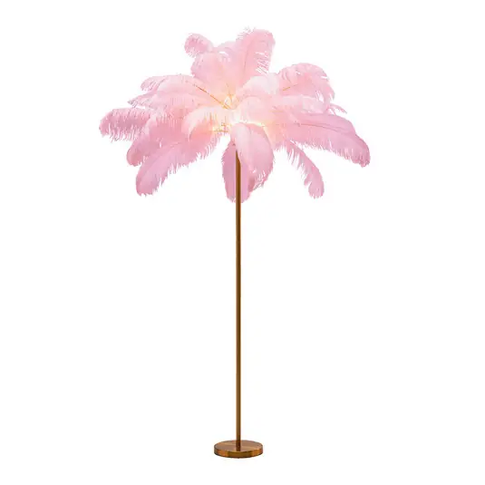 Offerta Limitata KARE Feather Palm piantana con piume, rosa