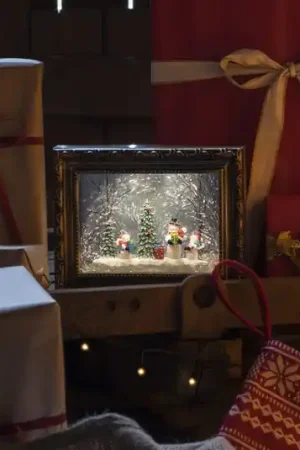 Cornice luminosa decorativa a LED con pupazzi di neve Saldi