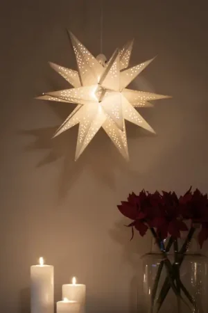 Prezzo Di Fabbrica Lampada LED stella di carta 3D bianco, dimming