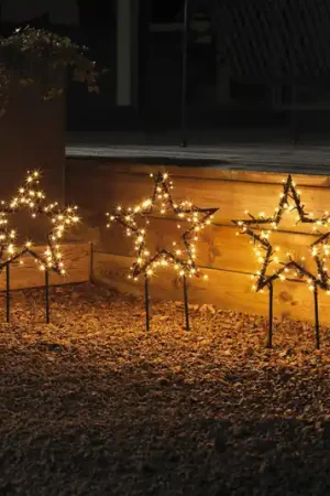 Stella LED di metallo con picchetti set 3x, IP44 Miglior Prezzo