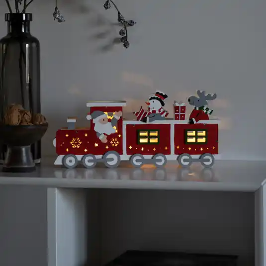 Lampada LED profilo di legno treno, batteria, USB A Buon Prezzo