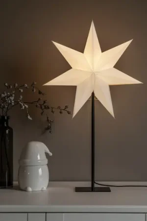 Lampada stella di carta, 7 punte, bianco 65 cm Promo Stagionale
