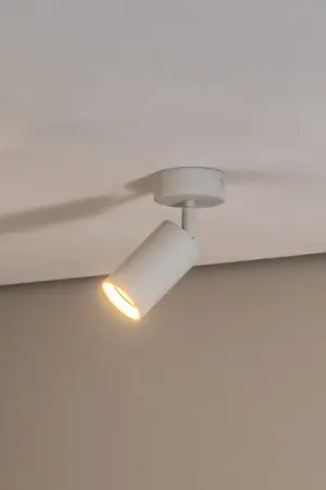 Faretto da soffitto Sado, bianco, acciaio, orientabile, a 1 luce rotondo Di Tendenza