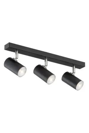 Economico Faretto da soffitto Noah, nero/cromo, acciaio, 3 luci