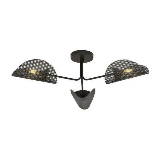 Offerta Plafoniera Gomez, nera, 3 luci