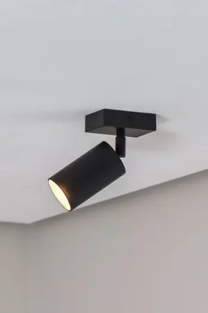Faretto da soffitto Sado nero acciaio regolabile a 1 luce angolare Professionale
