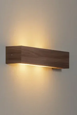 Applique Platani, legno di noce, larghezza 42 cm, up/down Promo Stagionale