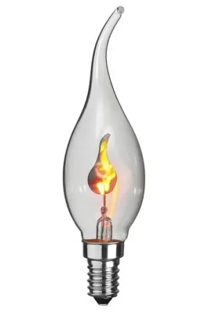 Bestseller Lampadina a candela "colpo di vento" E14 3W effetto fiamma