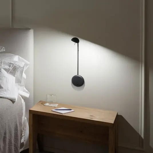 Prezzo Basso Vibia Pin 1680 Applique a LED, 39 cm, nero