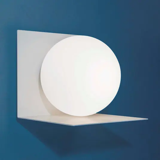 Quantità Limitata Applique Balance, globo destro, bianco