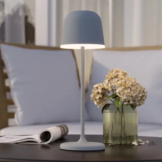 Lampada LED da tavolo Mannera con accu, grigio Prezzo Di Fabbrica