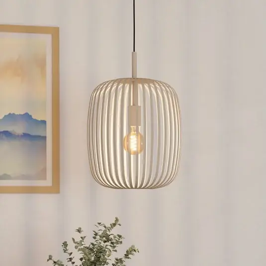 Vendita Finale Lampada a sospensione Romazzina, beige, Ø 33 cm, metallo, E27
