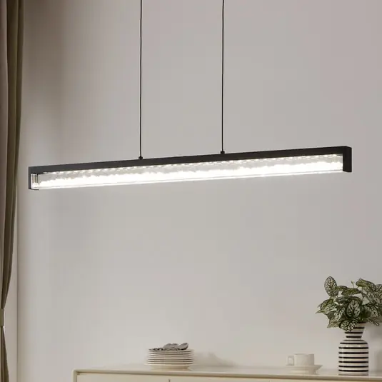 LED a sospensione Cardito Tunable white 100cm nero Solo Oggi