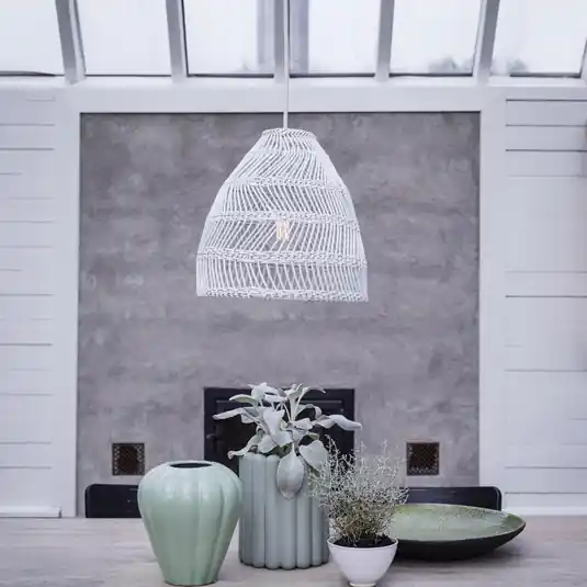 Lampada a sospensione PR Home, Maja Outdoor, Ø 53 cm, bianco, rattan Professionale