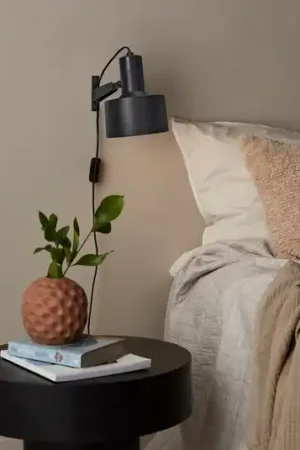 Direttamente Dal Produttore PR Home Solo applique con spina, nero satinato