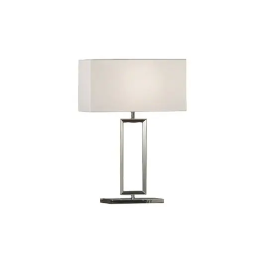 Esclusivo Helestra Lampada da tavolo Enna 2, altezza 30 cm, E14, bianco, tessuto