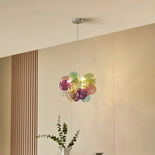 Offerta Lampo Lucande Lampada a sospensione Diborah, Ø 40 cm, colorata, vetro, G9