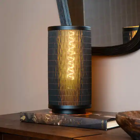 Promo Stagionale Lampada da tavolo Tagalog di bambù, nero