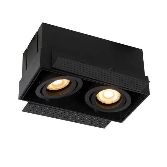 Saldi Faretto da incasso Trimless, 2 luci, nero