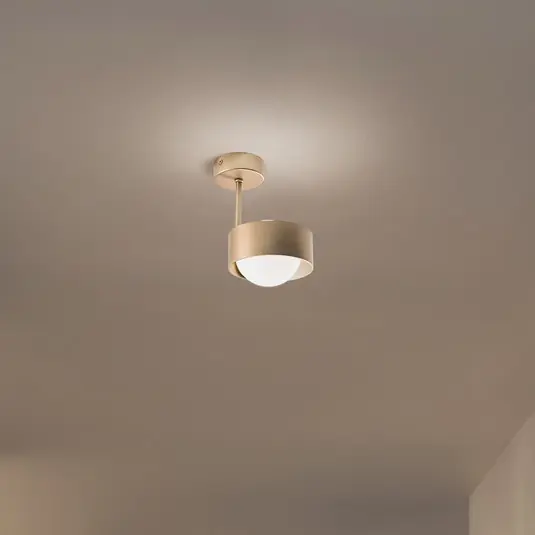 Ultime Pezzi Plafoniera Mado, vetro opalino/ottone, 1 luce