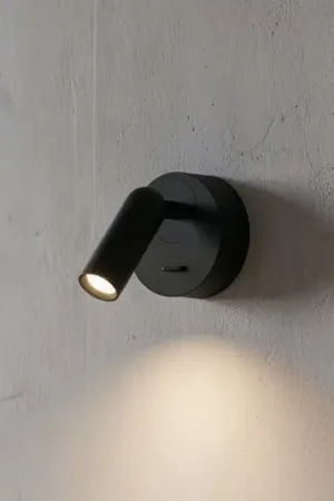 Economico Faretto LED da parete Ideal Lux Bean, Ø 7 cm, metallo nero/vetro