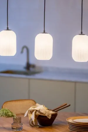 Compra Adesso Lampada a sospensione Cava, colore acciaio, 3 luci, vetro
