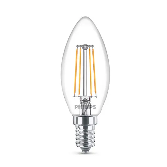 Philips Classic Lampadina LED E14 B35 4,3W trasparente 4.000K Must-Have