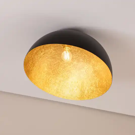Plafoniera Sfera, Ø 50 cm, nero/oro A Buon Prezzo