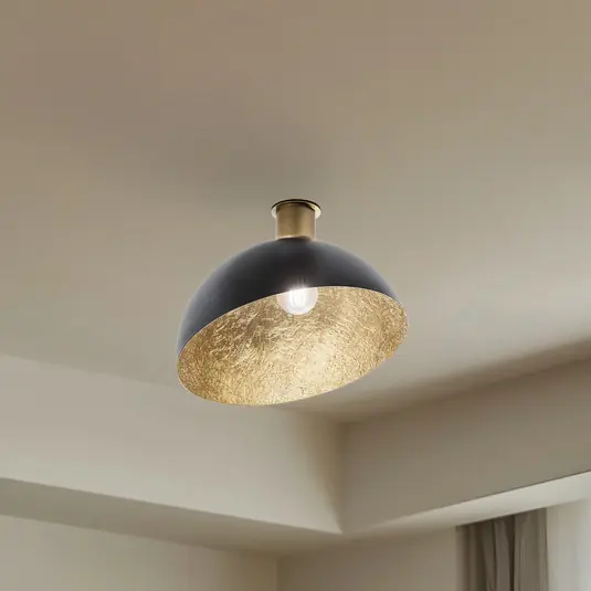 Plafoniera Sfera, Ø 35 cm, nero/oro Prezzo Basso
