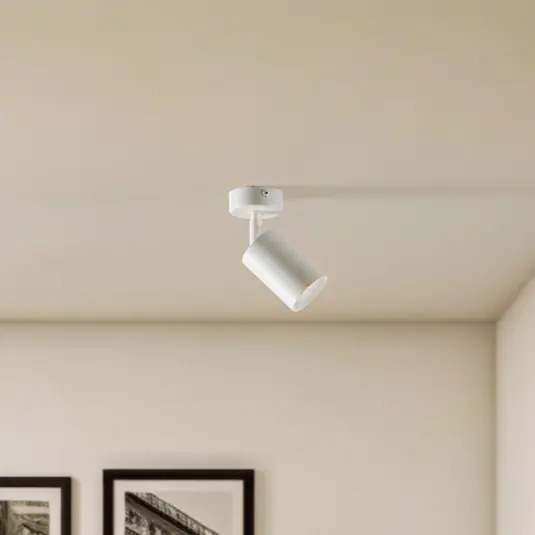 Faretto da soffitto Zoom, a 1 luce, bianco Ultime Pezzi