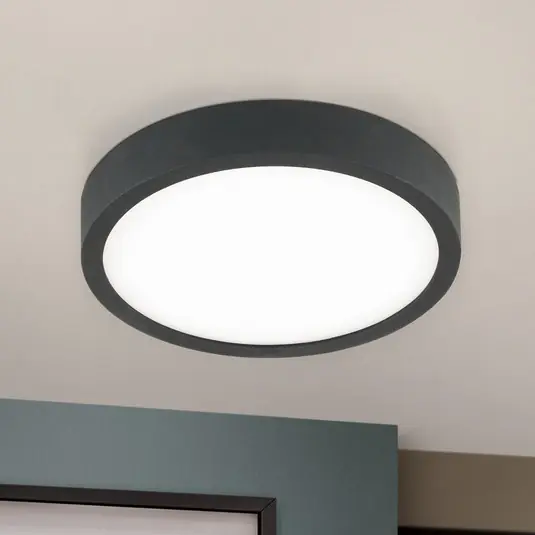 Occasione Imperdibile Plafoniera LED Bully in nero, 3.000 K, Ø14cm