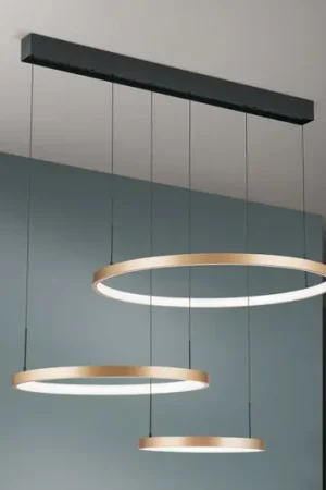 A Buon Prezzo Lampada LED a sospensione Sphere, 3 luci, nero/oro