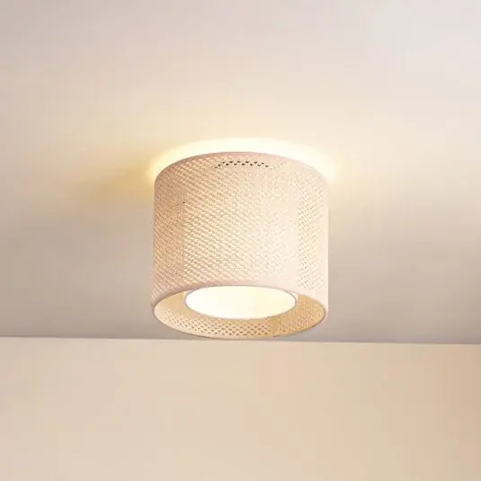 Lindby plafoniera Soula, Ø 26 cm, beige, plastica, E27 Spedito Oggi
