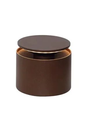 Zafferano Lampada da tavolo ricaricabile push-up IP54 corten Consegna Rapida