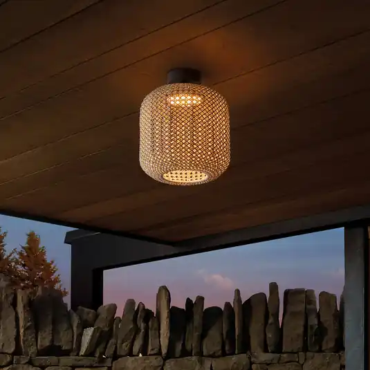 Bover Nans PF/31 plafoniera da esterno a LED, marrone Esclusivo