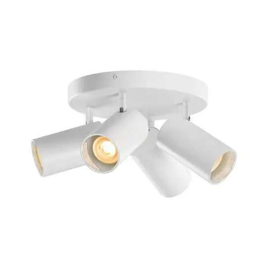 SLV Asto Tube Faretto da soffitto GU10 a 4 luci Rondello bianco Non Perdere