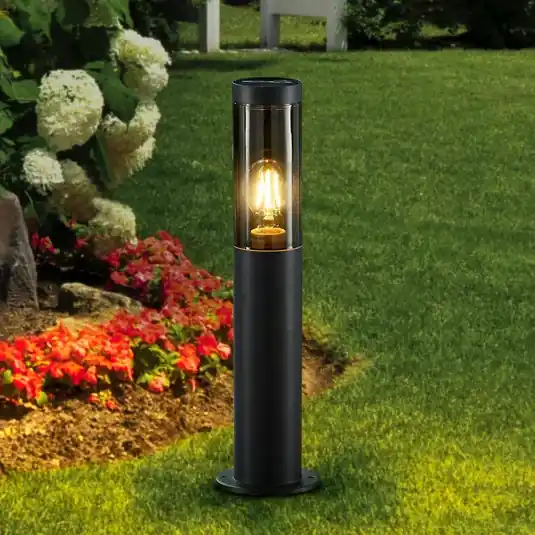 Lampioncino Lindby Statius, antracite/trasparente, ferro, 45 cm Compra Oggi Stesso