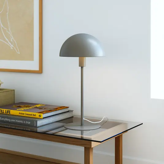Offerta Lampada da tavolo Ellen 20, beige, metallo, portalampada E14
