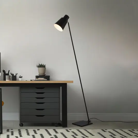 Piantana Ekko, regolabile, E27, nero Must-Have