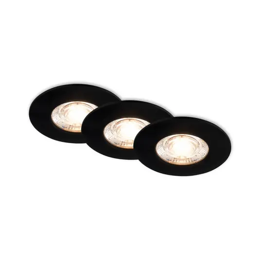 Saldi Spot LED da incasso Kulana Mini IP44 3x nero
