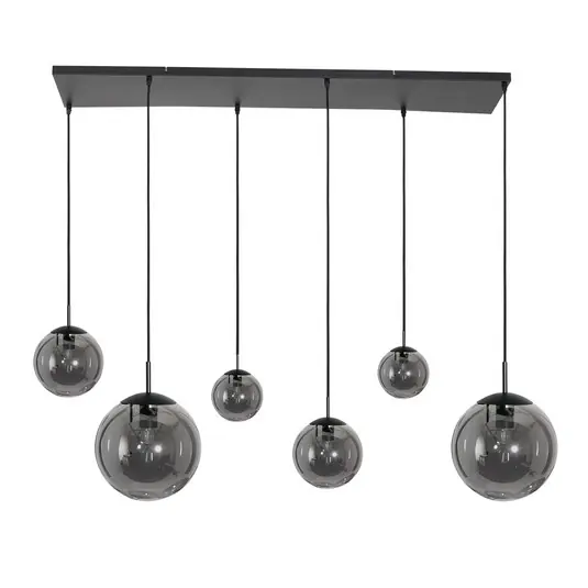 Occasione Imperdibile Lampada a sospensione Bollique, a 6 luci, nera