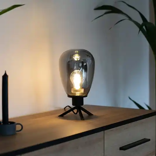 Ultime Pezzi Lampada da tavolo Reflexion, Ø 15 cm, altezza 28 cm, nero