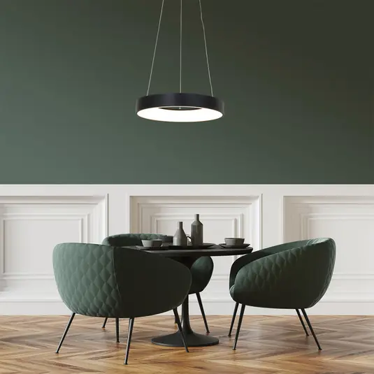 Ringlede lampada LED a sospensione Ø 48 cm nero Ultime Pezzi