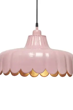 Consegna Rapida PR Home lampada a sospensione Wells, rosa/oro, Ø 43 cm, metallo