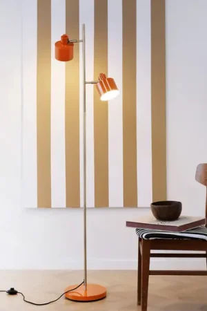 Dyberg Larsen Lampada da terra Ocean, arancione, altezza 160 cm, a 2 luci. Economico