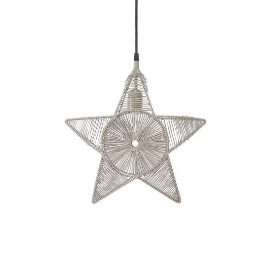 A Buon Prezzo PR Home Regina stella deco in metallo, filo beige