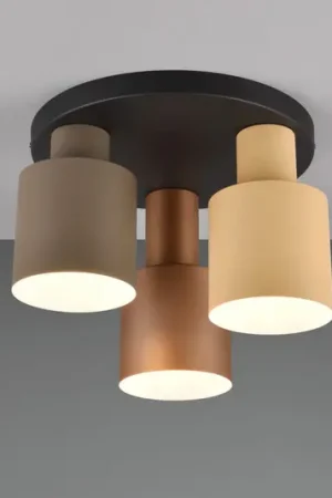 Agudo plafoniera, multicolore, a 3 luci tonda Nuova Collezione